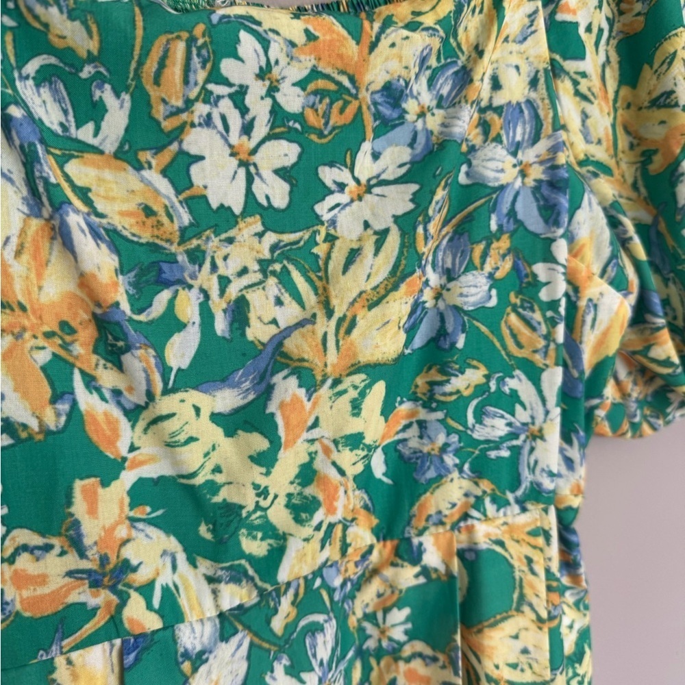 MELLODAY Floral Puff Sleeve MIDI dress - Picture 4 of 8